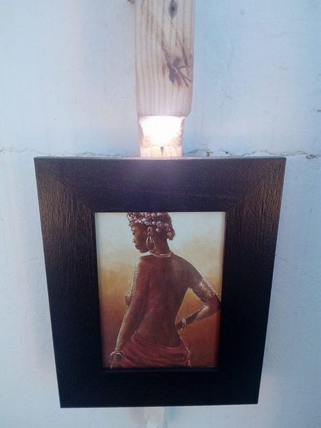 Clever LED Pallet Stringer Art Lamp / Applique Murale Et Porte-cadre | 1001 Pallets ideas ! | Scoop.it