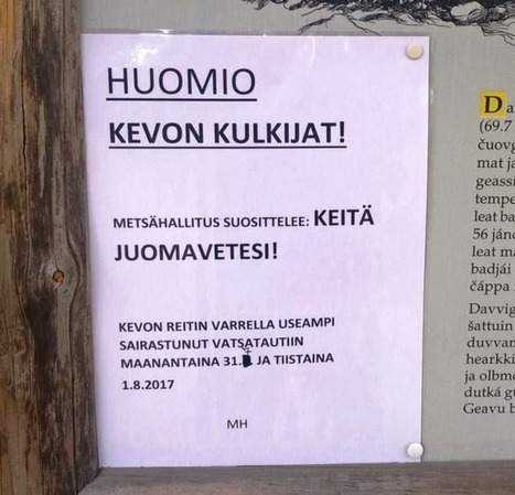 Kevojoen vesi sairastuttanut retkeilijöitä – sairastuneet jouduttiin evakuoimaan helikopterilla | 1Uutiset - Lukemisen tähden | Scoop.it