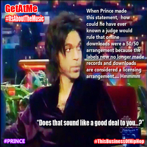 GetAtMe Prince gives his views on record deals and years later, the courts also sorta saw it his way... #ItsAboutTheMusic | GetAtMe | Scoop.it