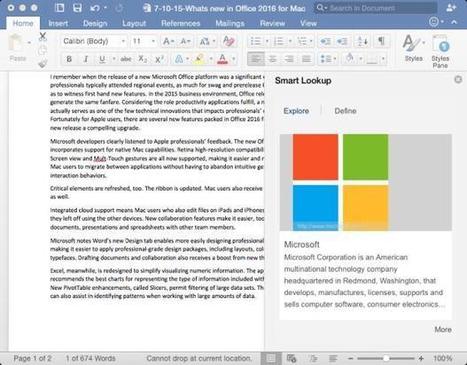 Intriguing new features in Microsoft Word 2016 for Mac | FileMaker | Learning Claris FileMaker | Scoop.it