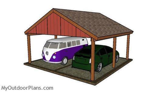 2 Car Gable Carport Plans Myoutdoorplans Fr