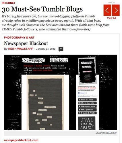 Newspaper Blackout | Creative_me | Scoop.it