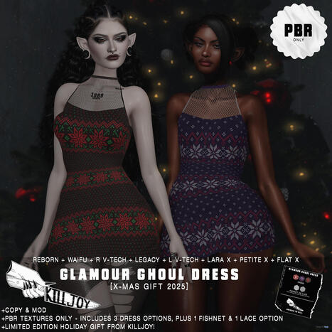 Glamour Ghoul Dress Christmas 2025 Gift by KILLJOY | Teleport Hub - Second Life Freebies | Second Life Freebies | Scoop.it