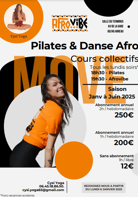 Pilates et danse Afro à Arreau | Vallées d'Aure & Louron - Pyrénées | Scoop.it