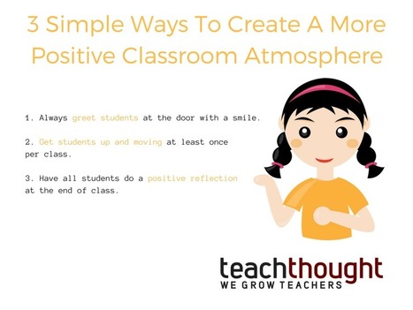 Simple Ways To Create A More Positive Classroom Atmosphere - Great advice from By Tt_staff01  | iGeneration - 21st Century Education (Pedagogy & Digital Innovation) | Scoop.it