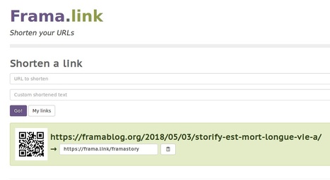 Raccourcir les URL et générer un QRCode avec Frama.link | KILUVU | Scoop.it