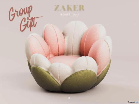 Flower Chair August 2026 Group Gift by ZAKER | Teleport Hub - Second Life Freebies | Second Life Freebies | Scoop.it