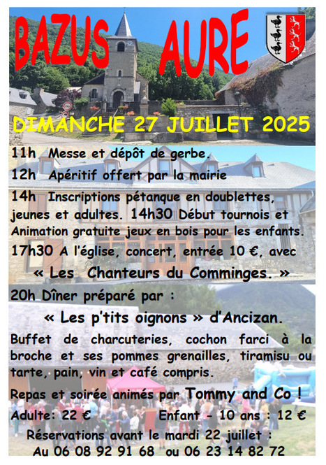 Bazus-Aure en fête le 27 juillet | Vallées d'Aure & Louron - Pyrénées | Scoop.it