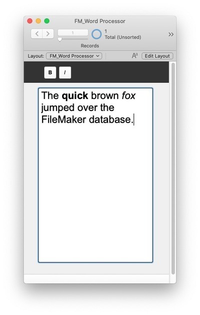 Formatting Text in FileMaker using a Script/Button | Learning Claris FileMaker | Scoop.it