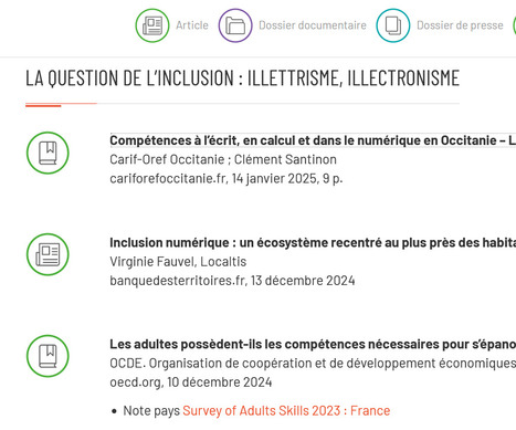 La question de l’inclusion : illettrisme, illectronisme / Centre-Inffo [webographie] | Compétences de base, illettrisme, illectronisme... | Scoop.it