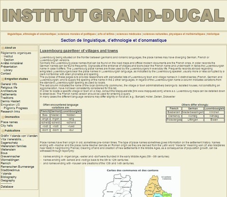 Institut grand-ducal | Luxembourg gazetteer of villages and towns | Europe | Luxembourg (Europe) | Scoop.it