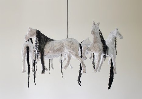 Horse Paper Mache Pendant Lamp | 1001 Recycling Ideas ! | Scoop.it