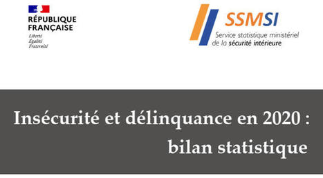 Insécurité et délinquance en 2020 : bilan statistique / Actualités / Interstats - Ministère de l'Intérieur | Veille juridique du CDG13 | Scoop.it