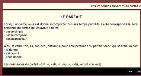 LE PARFAIT | Salvete discipuli | Scoop.it