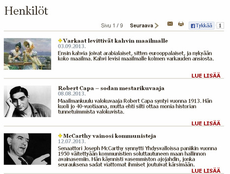 Historianet, henkilöt | 1Uutiset - Lukemisen tähden | Scoop.it