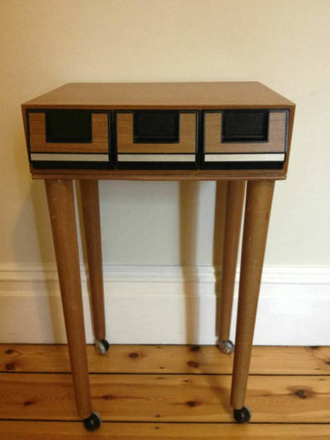Upcycled Retro Cassette Bedside Table | 1001 Recycling Ideas ! | Scoop.it
