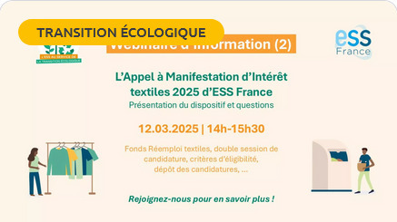 Candidater aux Appels à Manifestation d’Intérêt (AMIs) textiles 2025 d’ESS France | Plate-forme de veille sur les appels à projets | Scoop.it