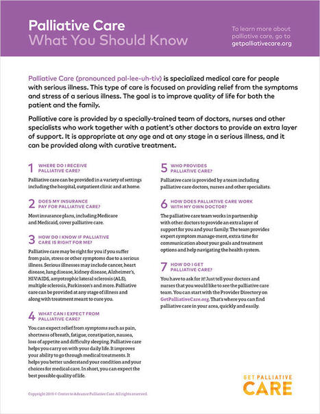 Palliative Care Patient Education Handouts | Hospitals and Healthcare | Scoop.it