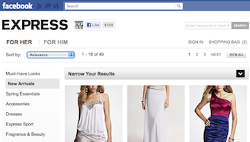 You Can Now Shop Express's Entire Catalog on Facebook | Marketing Strategy and Business | Scoop.it