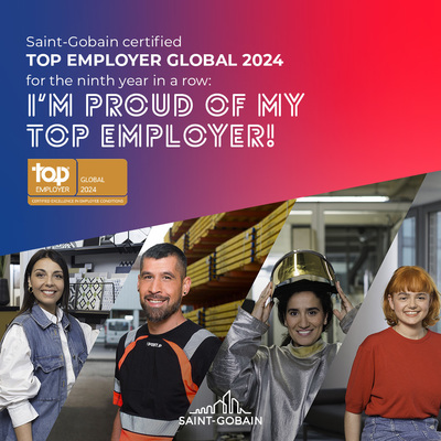 Saint-Gobain certified Top Employer Global for the 9th year running