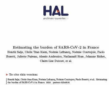 Institut Pasteur : Estimating the burden of SARS-CoV-2 in France - hal-pasteur.archives-ouvertes.fr | Espace Méditerranéen : géopolitique, coopération... | Scoop.it