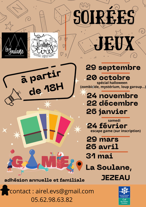 Soirée jeux à La Soulane (Jézeau) le 24 novembre | Vallées d'Aure & Louron - Pyrénées | Scoop.it