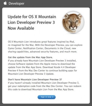 Apple Updates Mac OS X 10.7.4 Mountain Lion Developer Preview 3 ~ Geeky Apple - The new iPad 3, iPhone iOS 5.1 Jailbreaking and Unlocking Guides | Apple News - From competitors to owners | Scoop.it