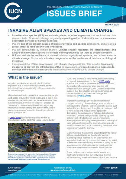 Invasive alien species and climate change - IUCN - Mars 2025 | Biodiversité | Scoop.it