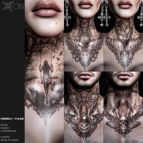 17.B.INK Unisex Neck Tattoo October 2026 Group Gift by CIN.INK.APPAREL | Teleport Hub - Second Life Freebies | Teleport Hub | Scoop.it