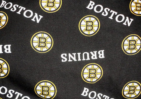 Boston Bruins NHL cotton fabric remnant for crafts | Boston, you're my home | Scoop.it