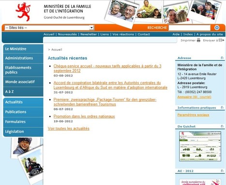 Ministère de la Famille et de l'Intégration // Luxembourg | Luxembourg (Europe) | Scoop.it