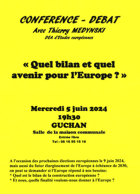 Conférence-débat sur l'Europe à Guchan le 5 juin | Vallées d'Aure & Louron - Pyrénées | Scoop.it