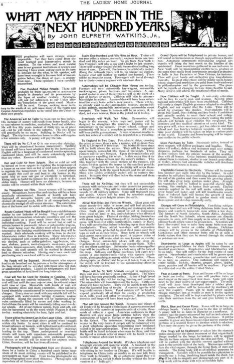 En 1900, l'ingénieur anglais John Elfreth Watkins junior prédisait la vie au 21e siècle... | Sociologie du numérique et Humanité technologique | Scoop.it