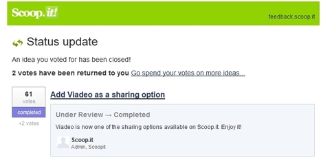 [Exclu] Scoop.it intègre Viadeo dans ses options de partage | web@home    web-academy | Scoop.it