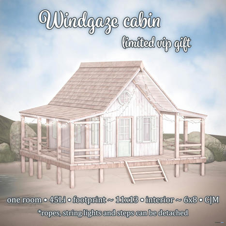 Windgaze Cabin August 2022 Group Gift by Raindale | Teleport Hub - Second Life Freebies | Second Life Freebies | Scoop.it