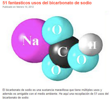 51 fantasticos usos del bicarbonato de sodio | PIENSA en VERDE | Scoop.it