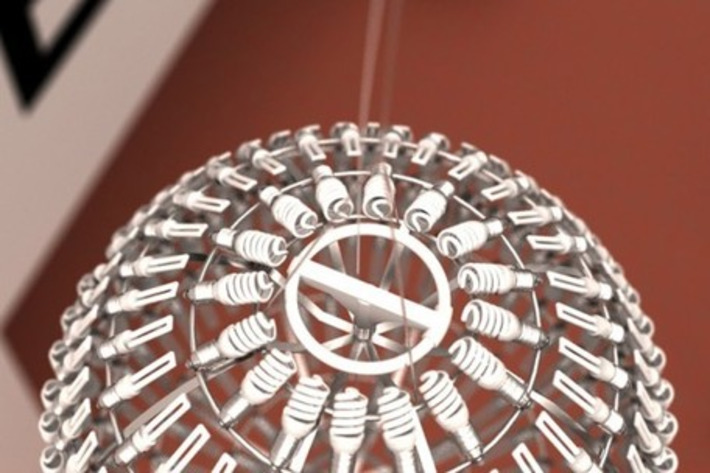 Glimmering Glow Chandelier is Made From Recycled CFL Bulbs Upgraded With LEDs | Découvrir, se former et faire | Scoop.it