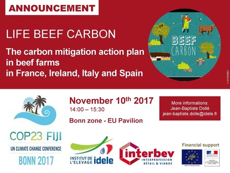Les initiatives bas carbone des filières bovines françaises à l’honneur à la COP23 du 6 au 17 novembre 2017 - Bonn | Elevage et environnement | Scoop.it