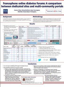 Shopping for an online patient forum? Read about the Francophone online diabetes community poster presented at Doctors 2.0 & You - Denise Silber's eHealth Blog | Patient Self Management | Scoop.it