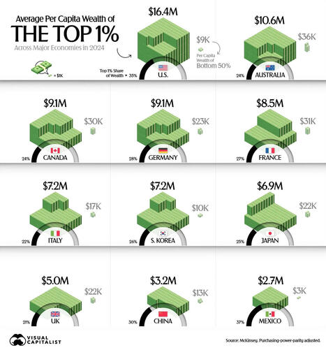 How Wealthy Are the Top 1% in Each Major Economy? 📊 | Family Office & Billionaire Report - Empowering Family Dynasties | Scoop.it