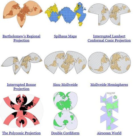 Different Types Of Map Projections Ap Human Geography Visualization' In Études Sociales | Scoop.it