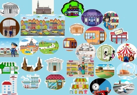 Les lieux de la ville. Vocabulaire: activités interactives | FLE enfants | Scoop.it