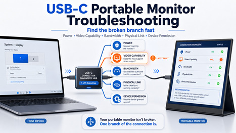 USB-C Portable Monitor Not Working? A 5-Branch Fault-Isolation Guide | Smart Workstation Upgrade Intelligence | Scoop.it