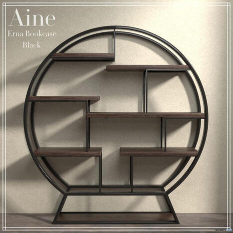 Erna BookCase Black Teleport Hub Group Gift by Aine | Teleport Hub - Second Life Freebies | Second Life Freebies | Scoop.it