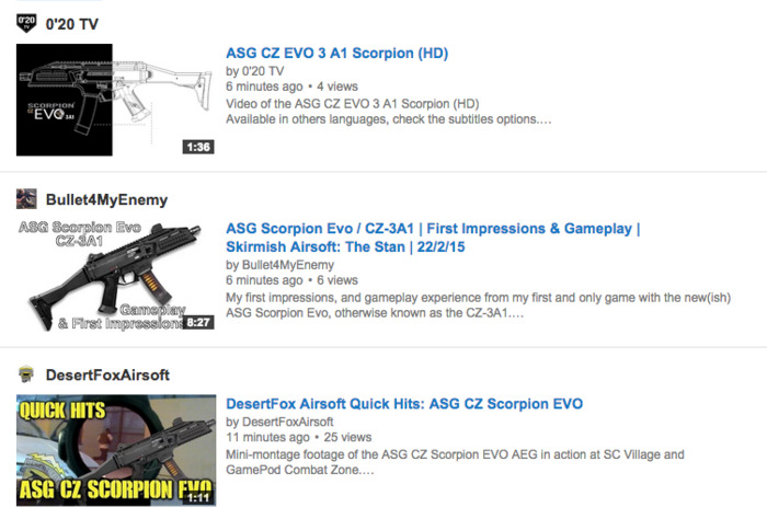 A TRIO of EVO Scorpion videos drop within minutes of each other... on YOUTUBE | Thumpy's 3D House of Airsoft™ @ Scoop.it | Scoop.it