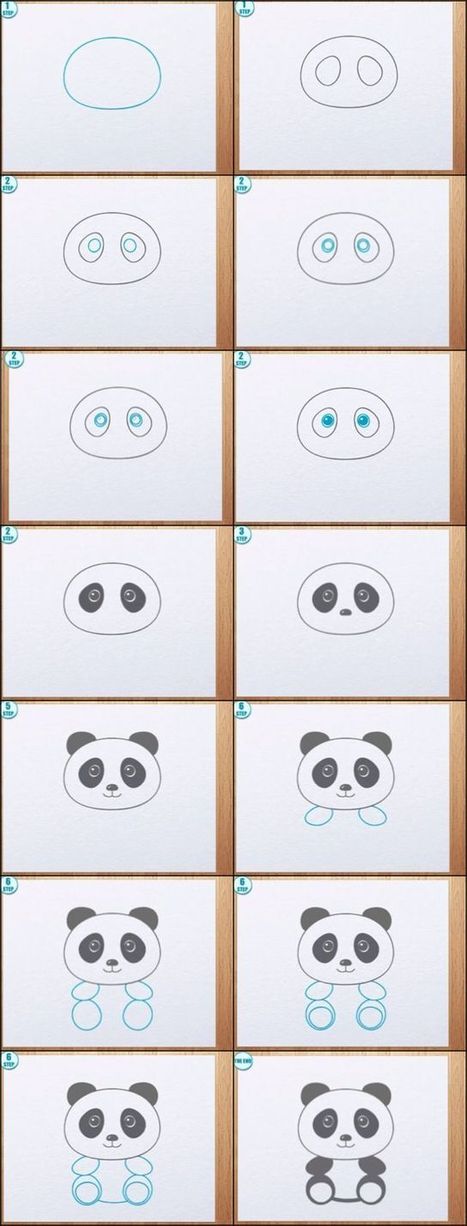 cute panda drawing step by step