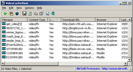 fluxmark: Logiciel gratuit Nirsoft video cache view v1.94 2011 Licence gratuite Windows 7 , Vista , XP | Logiciel Gratuit Licence Gratuite | Scoop.it