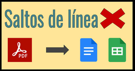 Eliminar saltos de línea en documentos u hojas de cálculo | TIC & Educación | Scoop.it