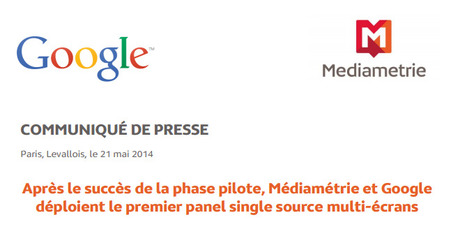 Apr&egrave;s le succ&egrave;s de la phase pilote, M&eacute;diam&eacute;trie et Google d&eacute;ploient le premier panel single source multi-&eacute;crans | Tv connect&eacute;e, Transmedia, Webdoc et nouvelles &eacute;critures | Scoop.it