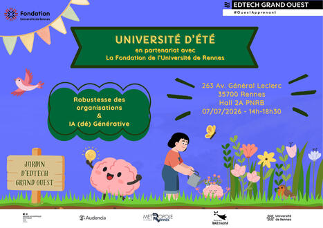 07/07/26 - Universit&eacute; d'&eacute;t&eacute; d'EdTech Grand Ouest &eacute;dition 2026 | Formation : Innovations et EdTech | Scoop.it